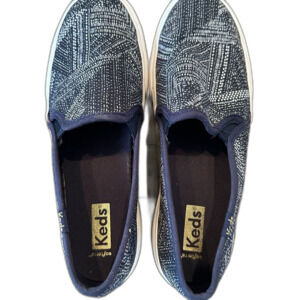 Keds Blue and White Slip-On Sneakers